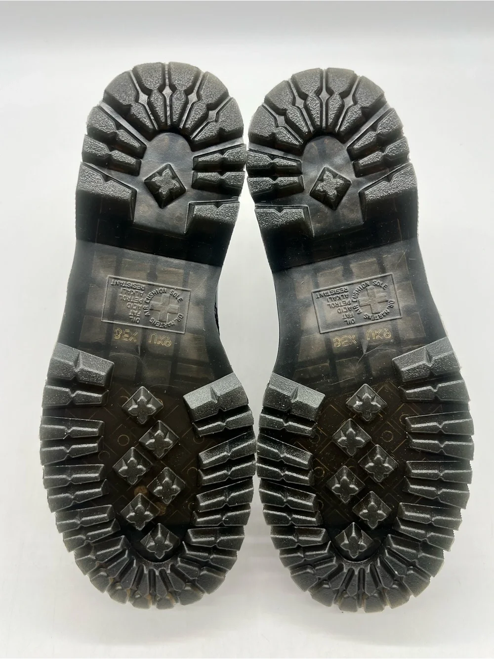 Dr. Martens 1460 Quad Harness Men’s Sz 10 Black Leather Platform Ankle Boots.